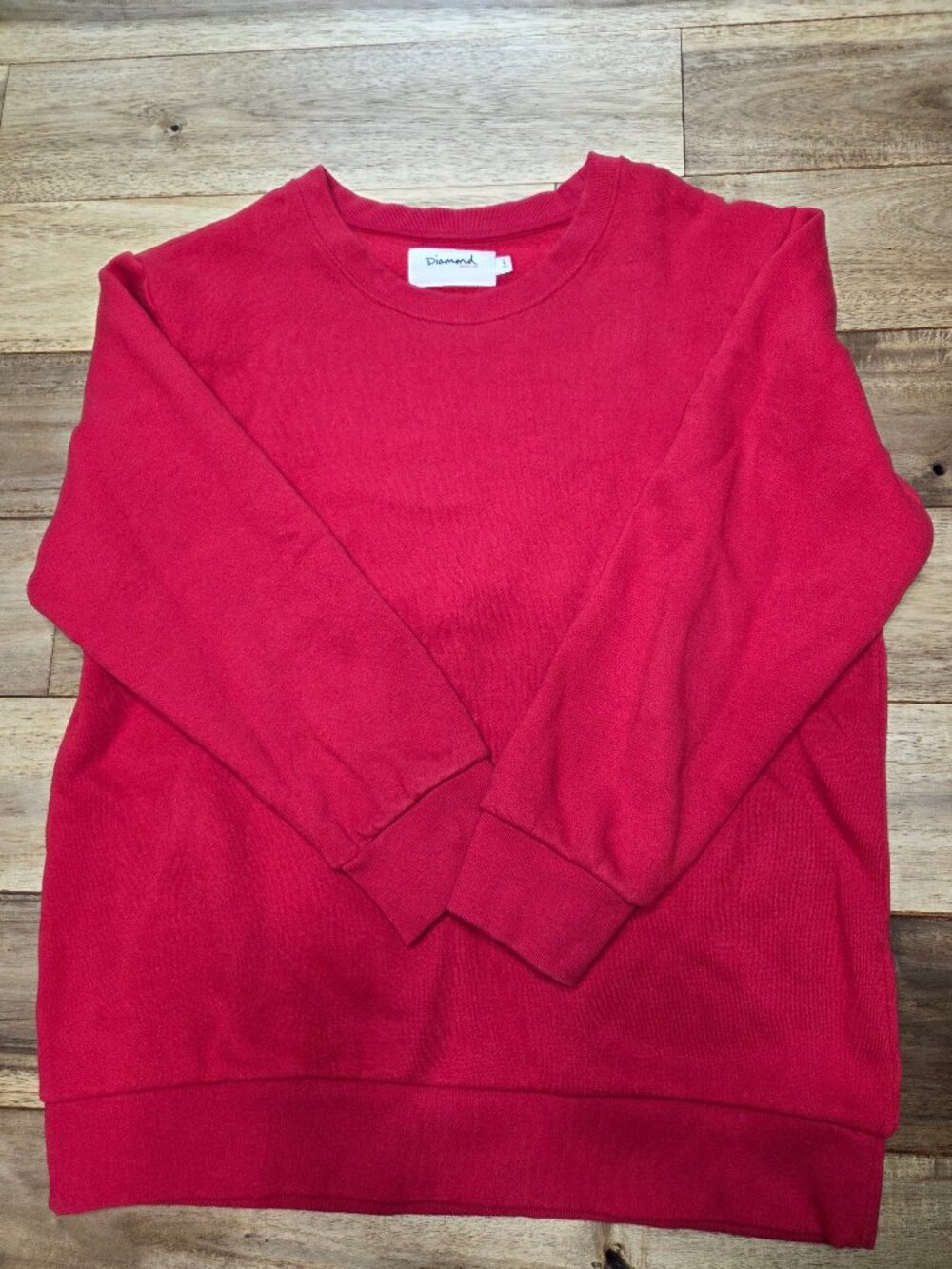 Diamond Supply Co. Large Red Crew Neck Sweatshirt